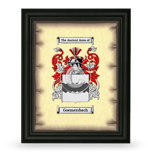 Goemersbach Coat of Arms Framed - Black