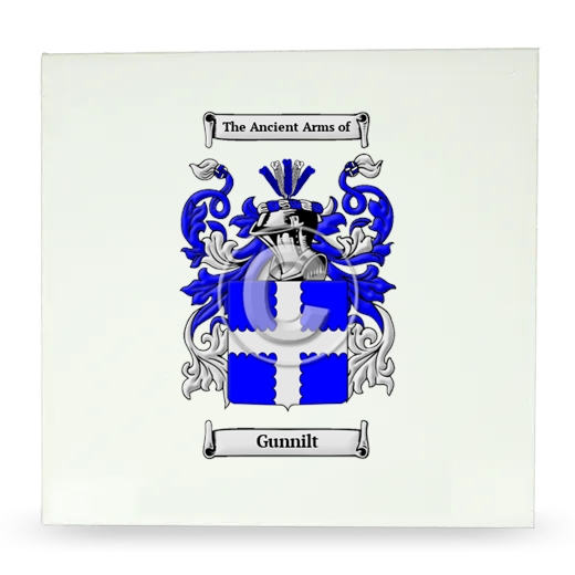 Gunnilt Large Ceramic Tile with Coat of Arms
