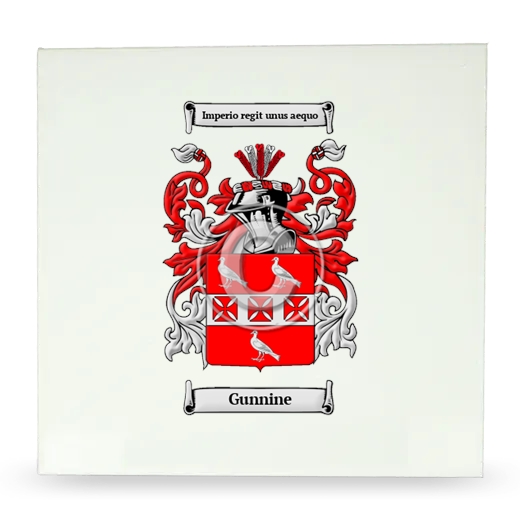 Gunnine Large Ceramic Tile with Coat of Arms