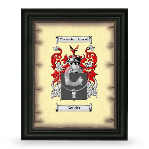 Gonder Coat of Arms Framed - Black