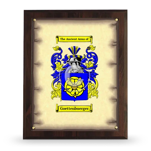 Goettenbuerger Coat of Arms Plaque