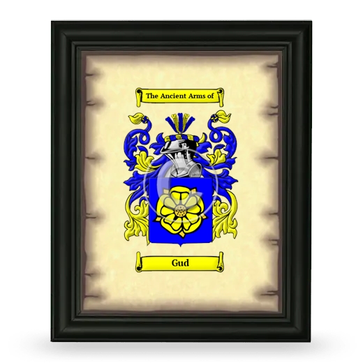 Gud Coat of Arms Framed - Black