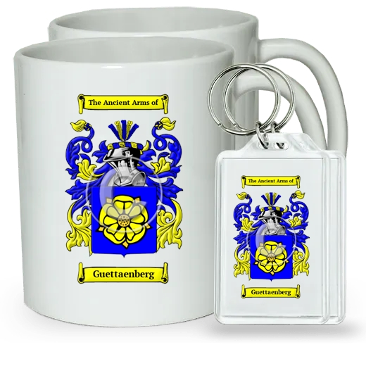 Guettaenberg Pair of Coffee Mugs and Pair of Keychains