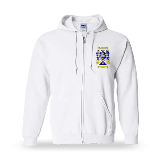 Gozman Unisex Coat of Arms Zip Sweatshirt - White