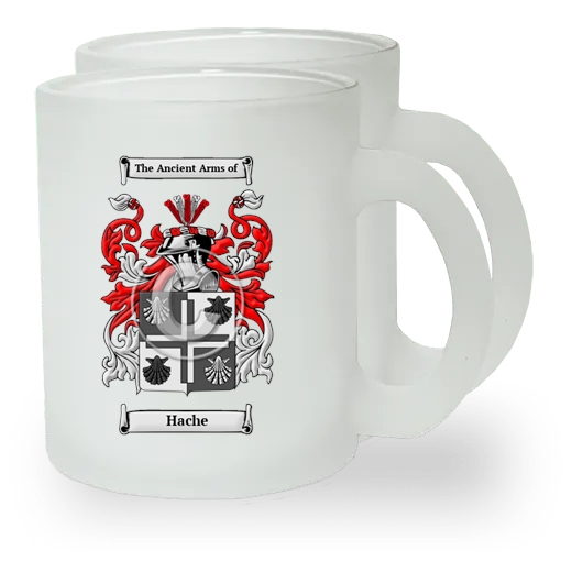 Hache Pair of Frosted Glass Mugs