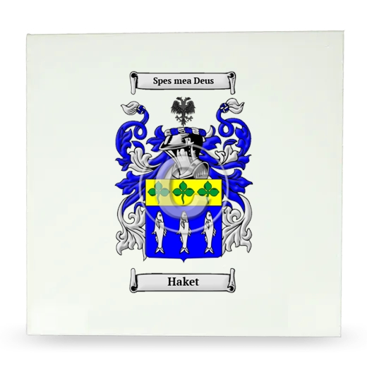 Haket Large Ceramic Tile with Coat of Arms