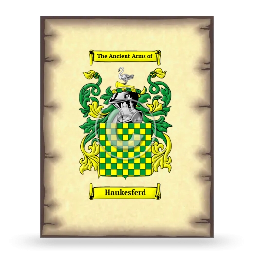 Haukesferd Coat of Arms Print