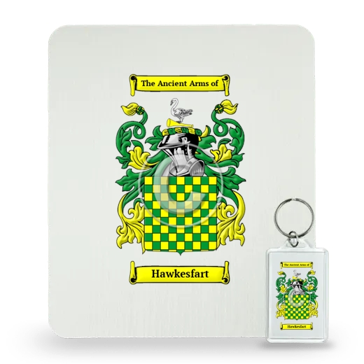 Hawkesfart Mouse Pad and Keychain Combo Package