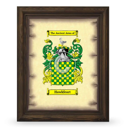 Hawkfeart Coat of Arms Framed - Brown