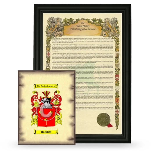 Hacklett Framed History and Coat of Arms Print - Black