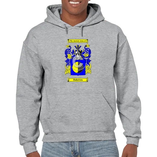 Hakstten Grey Unisex Coat of Arms Hooded Sweatshirt