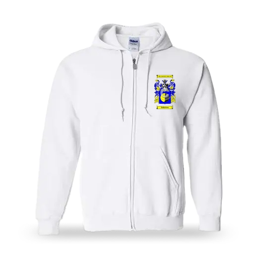 Hakstten Unisex Coat of Arms Zip Sweatshirt - White