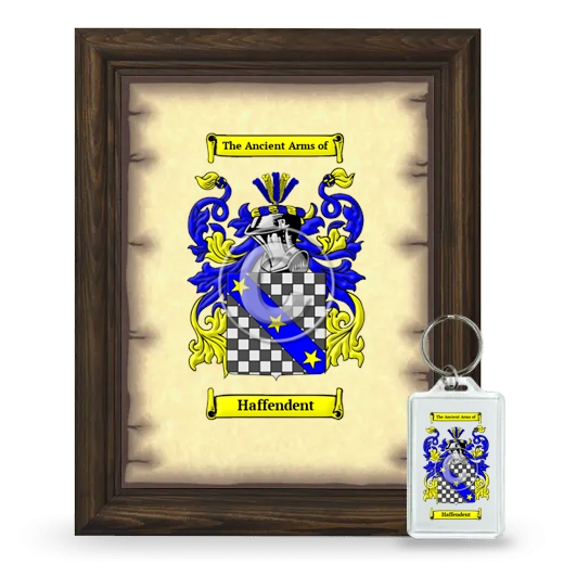 Haffendent Framed Coat of Arms and Keychain - Brown