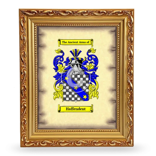 Haffendent Coat of Arms Framed - Gold