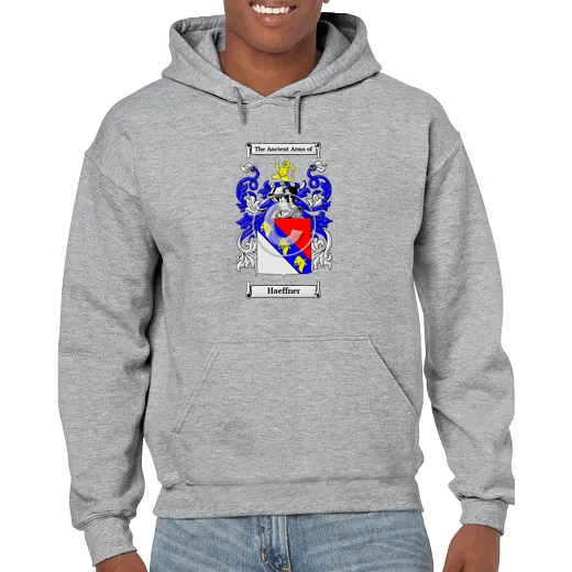 Haeffner Grey Unisex Coat of Arms Hooded Sweatshirt