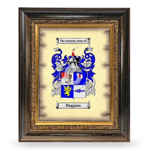 Haggans Coat of Arms Framed - Heirloom