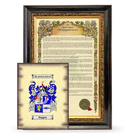 Haggen Framed History and Coat of Arms Print - Heirloom