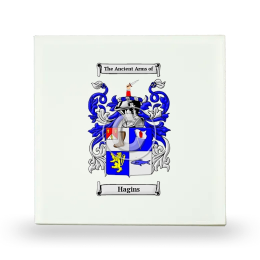 Hagins Small Ceramic Tile with Coat of Arms