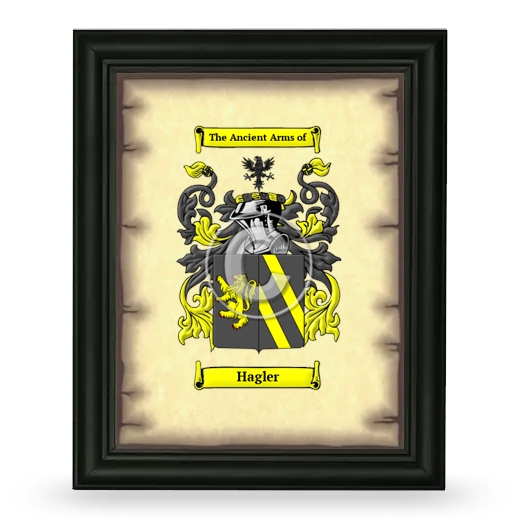 Hagler Coat of Arms Framed - Black