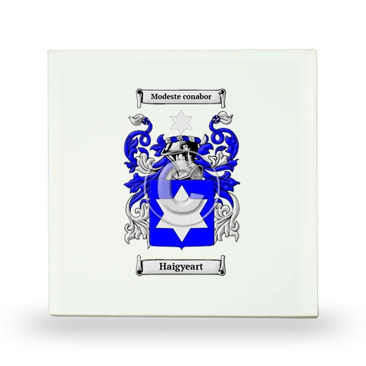 Haigyeart Small Ceramic Tile with Coat of Arms