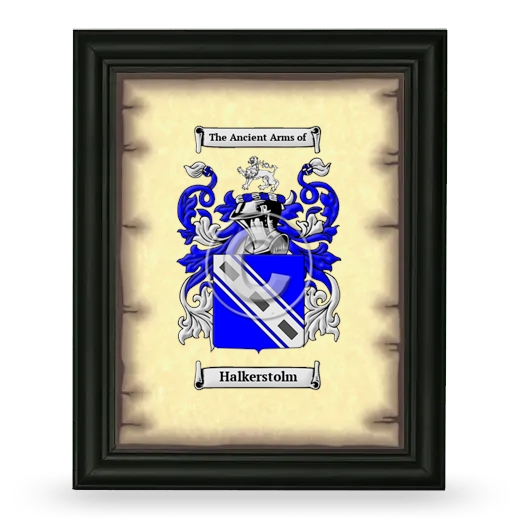 Halkerstolm Coat of Arms Framed - Black