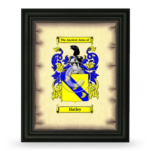 Hatley Coat of Arms Framed - Black