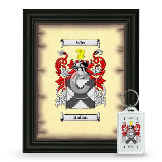 Hadlan Framed Coat of Arms and Keychain - Black