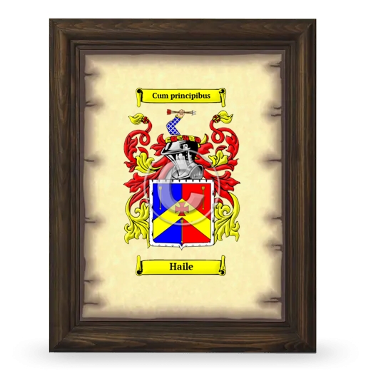Haile Coat of Arms Framed - Brown