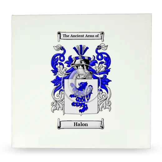 Halon Large Ceramic Tile with Coat of Arms