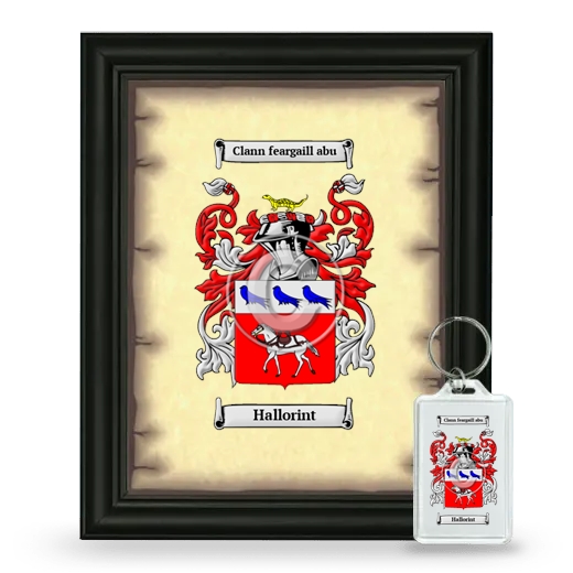 Hallorint Framed Coat of Arms and Keychain - Black