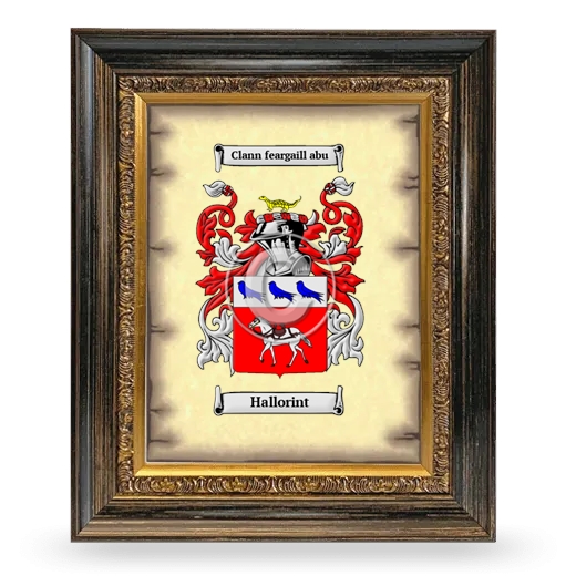 Hallorint Coat of Arms Framed - Heirloom