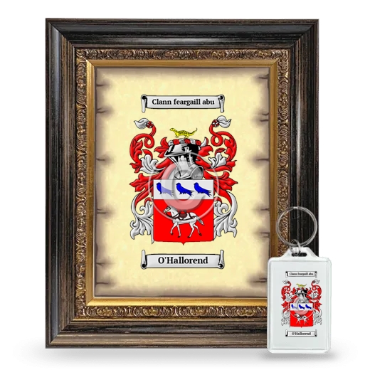 O'Hallorend Framed Coat of Arms and Keychain - Heirloom