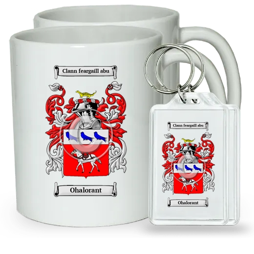 Ohalorant Pair of Coffee Mugs and Pair of Keychains