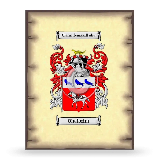 Ohalorint Coat of Arms Print