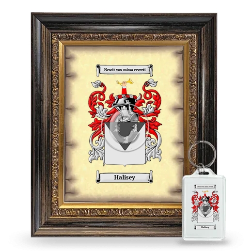 Halisey Framed Coat of Arms and Keychain - Heirloom