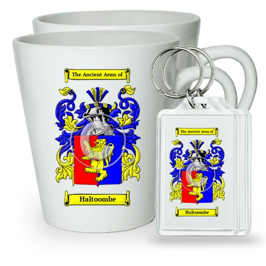 Haltoombe Pair of Latte Mugs and Pair of Keychains