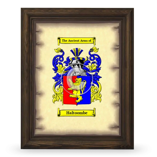 Haltoombe Coat of Arms Framed - Brown