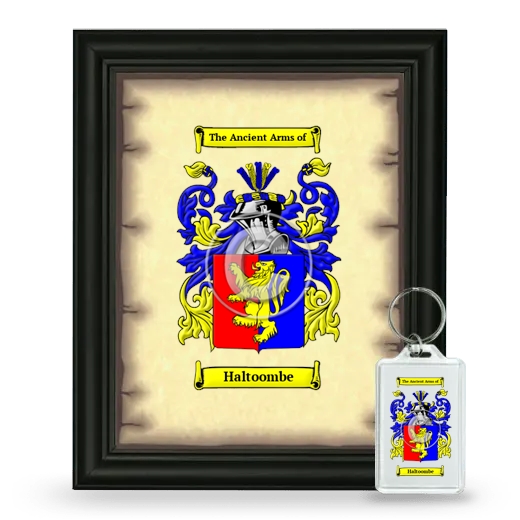 Haltoombe Framed Coat of Arms and Keychain - Black