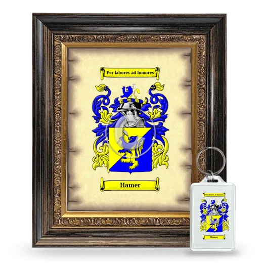 Hamer Framed Coat of Arms and Keychain - Heirloom