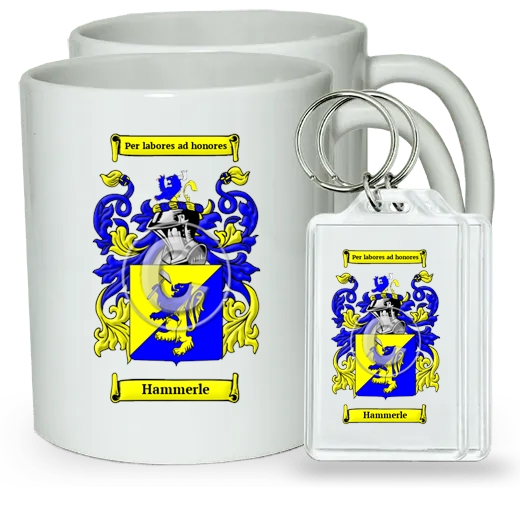 Hammerle Pair of Coffee Mugs and Pair of Keychains