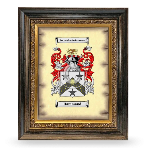 Hammand Coat of Arms Framed - Heirloom