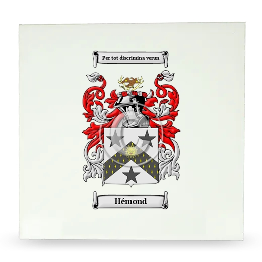 Hémond Large Ceramic Tile with Coat of Arms