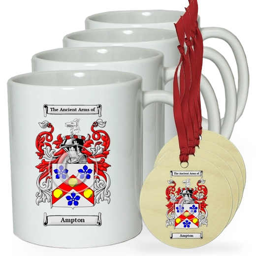 Ampton Set of 4 Classic Mugs and Ornaments