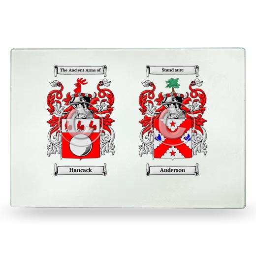 Double Coat of Arms Glass Cutting Board