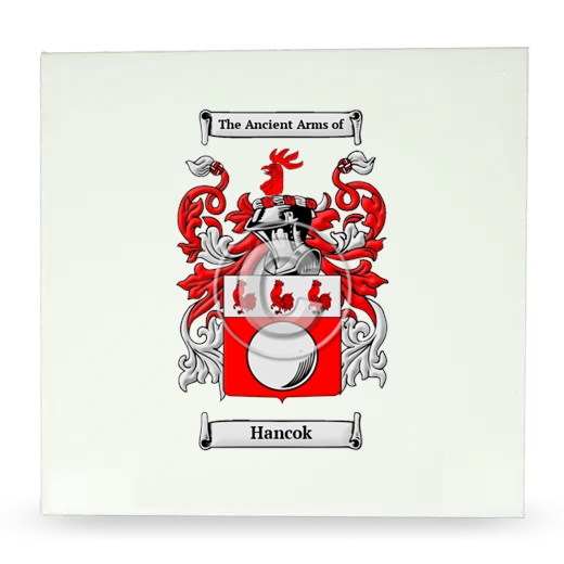 Hancok Large Ceramic Tile with Coat of Arms
