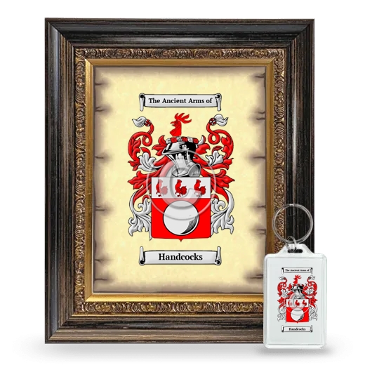 Handcocks Framed Coat of Arms and Keychain - Heirloom