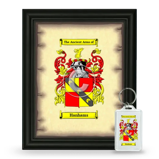 Hanhams Framed Coat of Arms and Keychain - Black