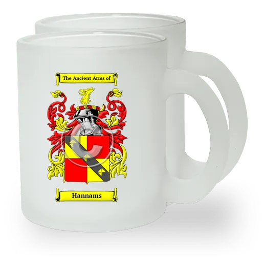 Hannams Pair of Frosted Glass Mugs