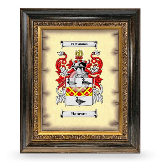 Hancant Coat of Arms Framed - Heirloom