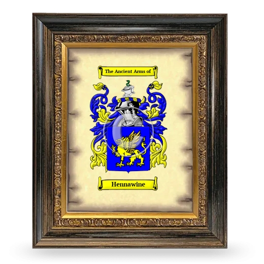 Hennawine Coat of Arms Framed - Heirloom